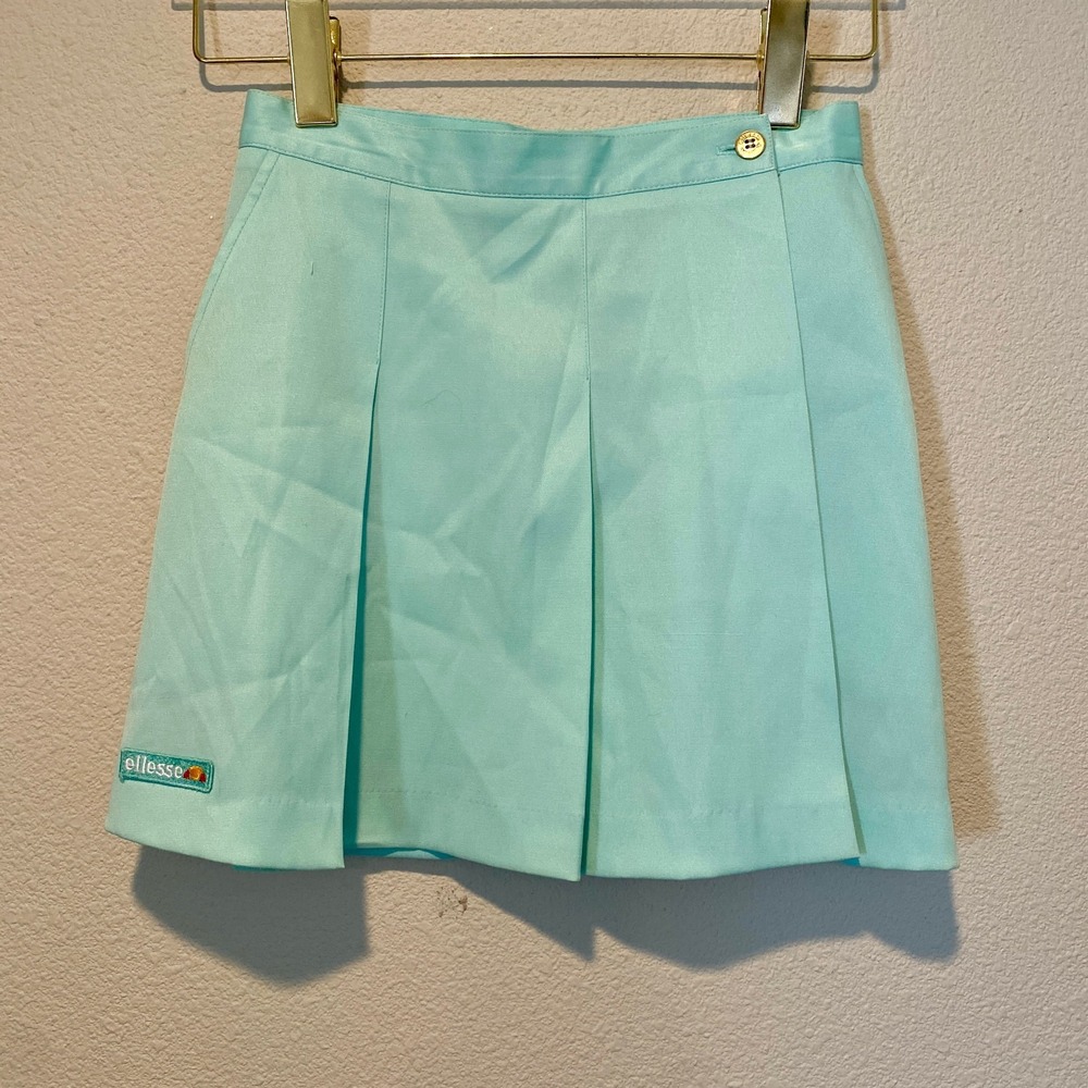 Ellesse Green Pleated Tennis Skirt Size SmallXS Retro Athletic